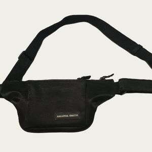 Amanda Smith Classic Black Belt Bag, NYLON Twill EUC